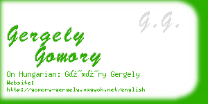 gergely gomory business card